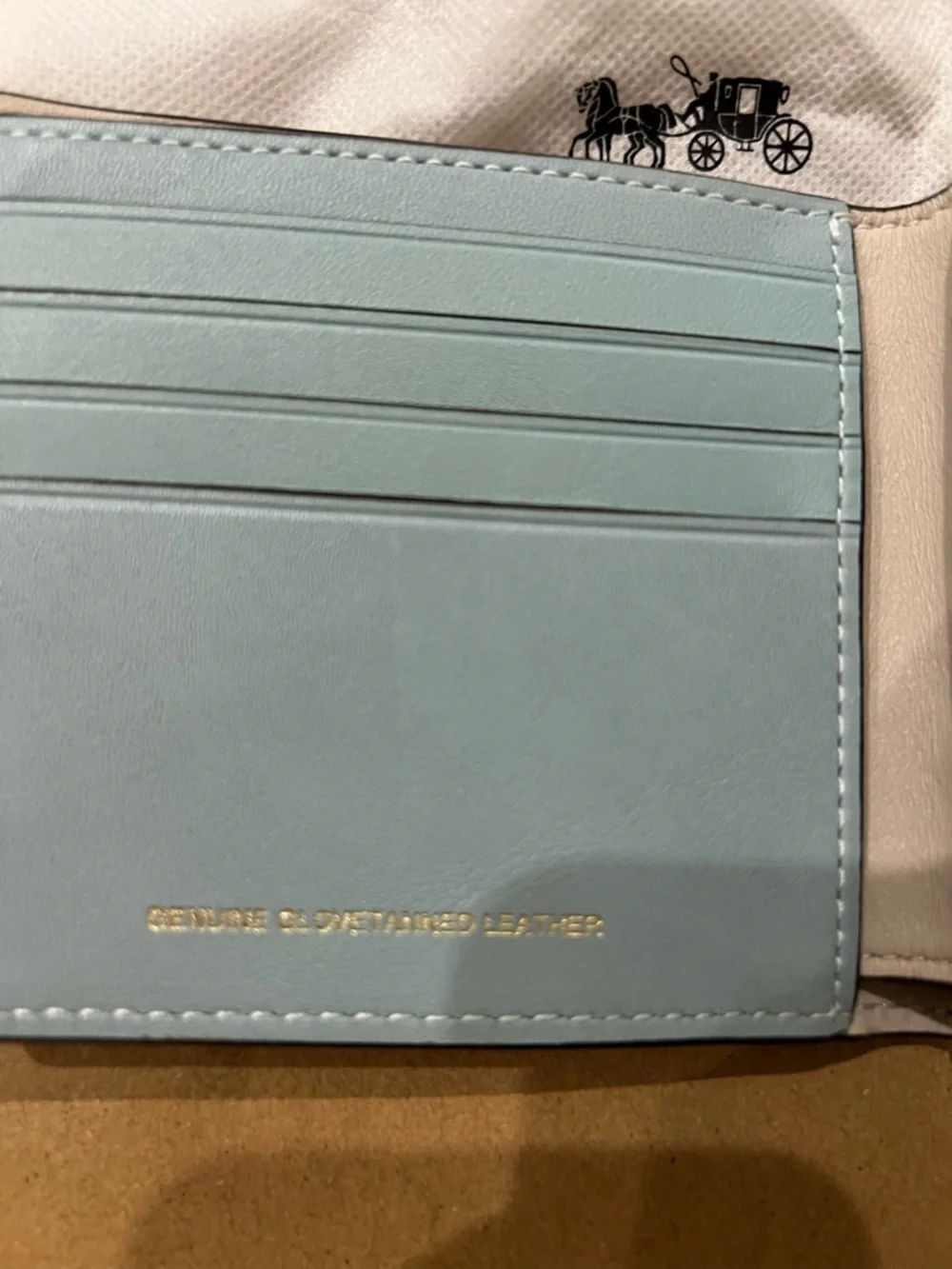 Coach Double Billfold Wallet With Trompe L'oeil Lime Belt Design C9023 NWOT